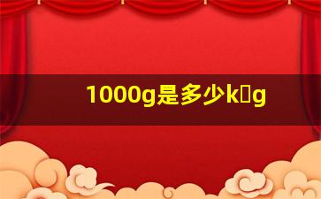 1000g是多少k g